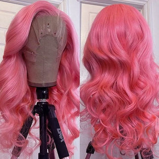 BODY WAVE 13X4 BARBIE PINK PRE-PLUCKED HD LACE HUMAN HAIR WIG - ALL BUNDLED UP HAIR SUPPLY