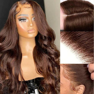 BODY WAVE BROWN HUMAN HAIR WIG #4 - ALL BUNDLED UP HAIR SUPPLY