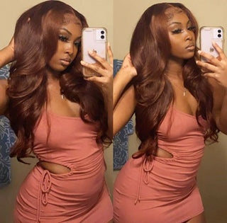 BODY WAVE BROWN HUMAN HAIR WIG #4 - ALL BUNDLED UP HAIR SUPPLY