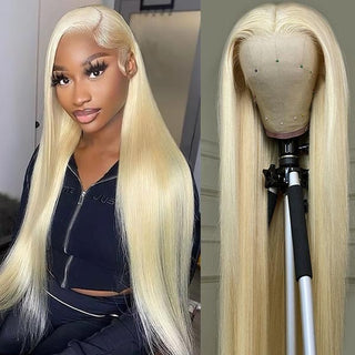 STRAIGHT #613 BLONDE EXTRA LONG LACE FRONT HUMAN HAIR WIG (UP TO 36 IN.) - ALL BUNDLED UP HAIR SUPPLY