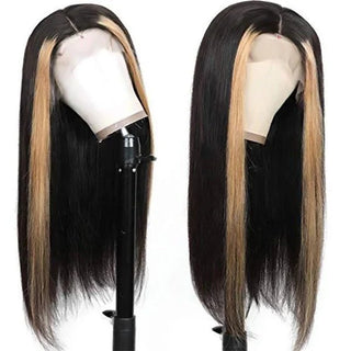 STRAIGHT OMBRE TL27 HIGHLIGHT LACE FRONT HUMAN HAIR WIG - ALL BUNDLED UP HAIR SUPPLY